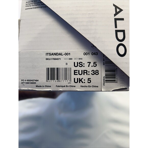 ALDO IT Sandal Black Slide In SZ 7.5 Women New in Box - Picture 9 of 9